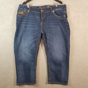 7 Seven For All Mankind Capris Luxe Stretch Denim Sz 20 (40X23) Like New!